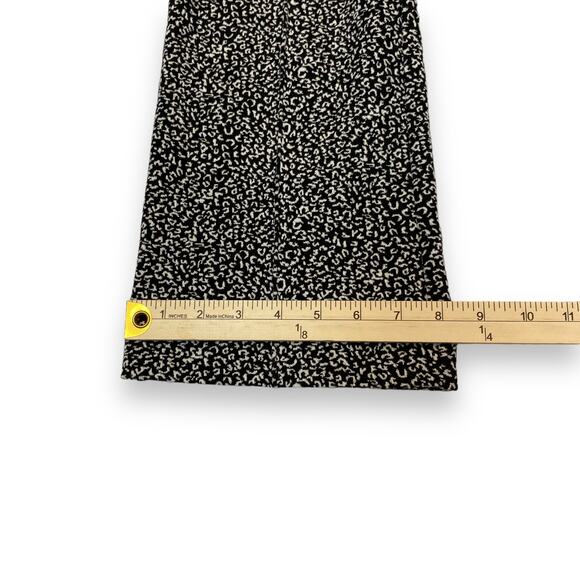 Anthropologie Womens Essential Crop Flare Pants Small Black Leopard Pull On - Picture 15 of 15